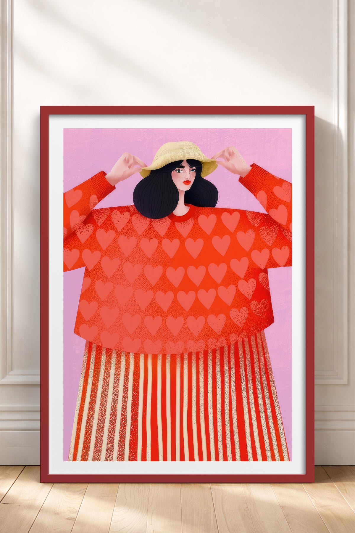 HOMEPACK Ahşap Çerçeveli Tablo Çerçeveli Poster Sanatsal Modern Duvar Dekoru TK-839