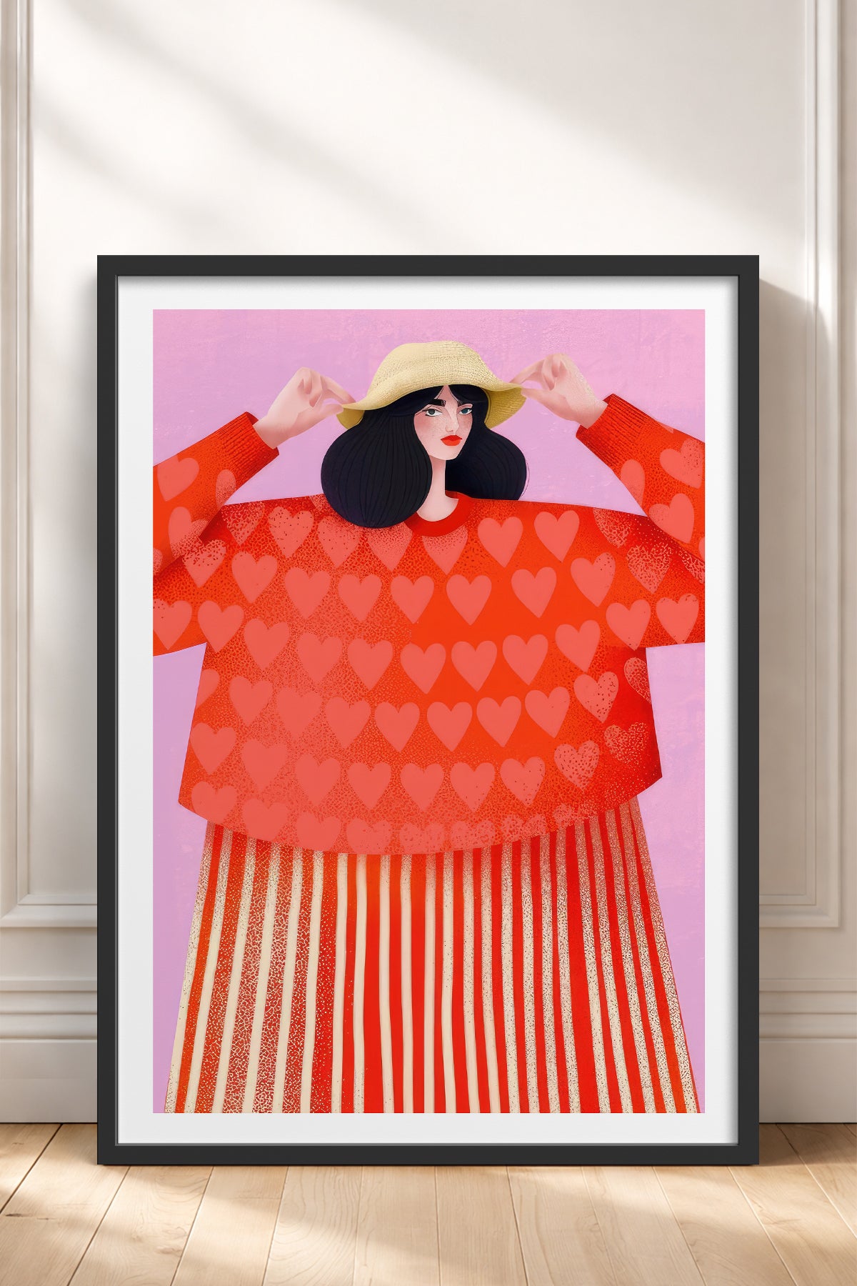HOMEPACK Ahşap Çerçeveli Tablo Çerçeveli Poster Sanatsal Modern Duvar Dekoru TK-839