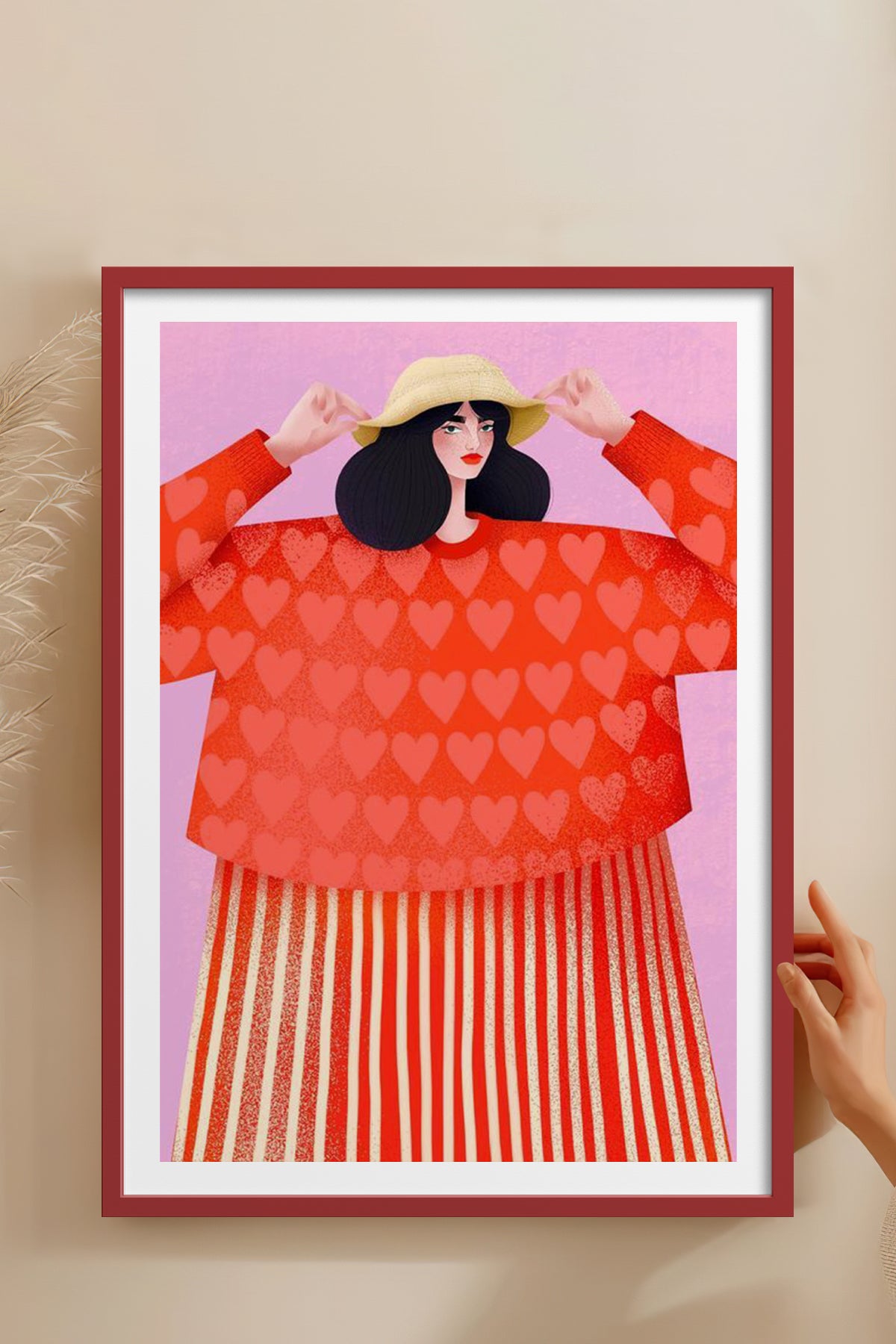 HOMEPACK Ahşap Çerçeveli Tablo Çerçeveli Poster Sanatsal Modern Duvar Dekoru TK-839