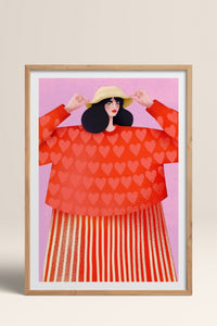HOMEPACK Ahşap Çerçeveli Tablo Çerçeveli Poster Sanatsal Modern Duvar Dekoru TK-839