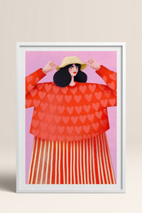 HOMEPACK Ahşap Çerçeveli Tablo Çerçeveli Poster Sanatsal Modern Duvar Dekoru TK-839