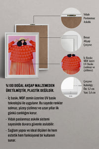HOMEPACK Ahşap Çerçeveli Tablo Çerçeveli Poster Sanatsal Modern Duvar Dekoru TK-839