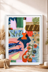 HOMEPACK Ahşap Çerçeveli Tablo Çerçeveli Poster Sanatsal Modern Duvar Dekoru TK-840