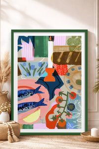HOMEPACK Ahşap Çerçeveli Tablo Çerçeveli Poster Sanatsal Modern Duvar Dekoru TK-840