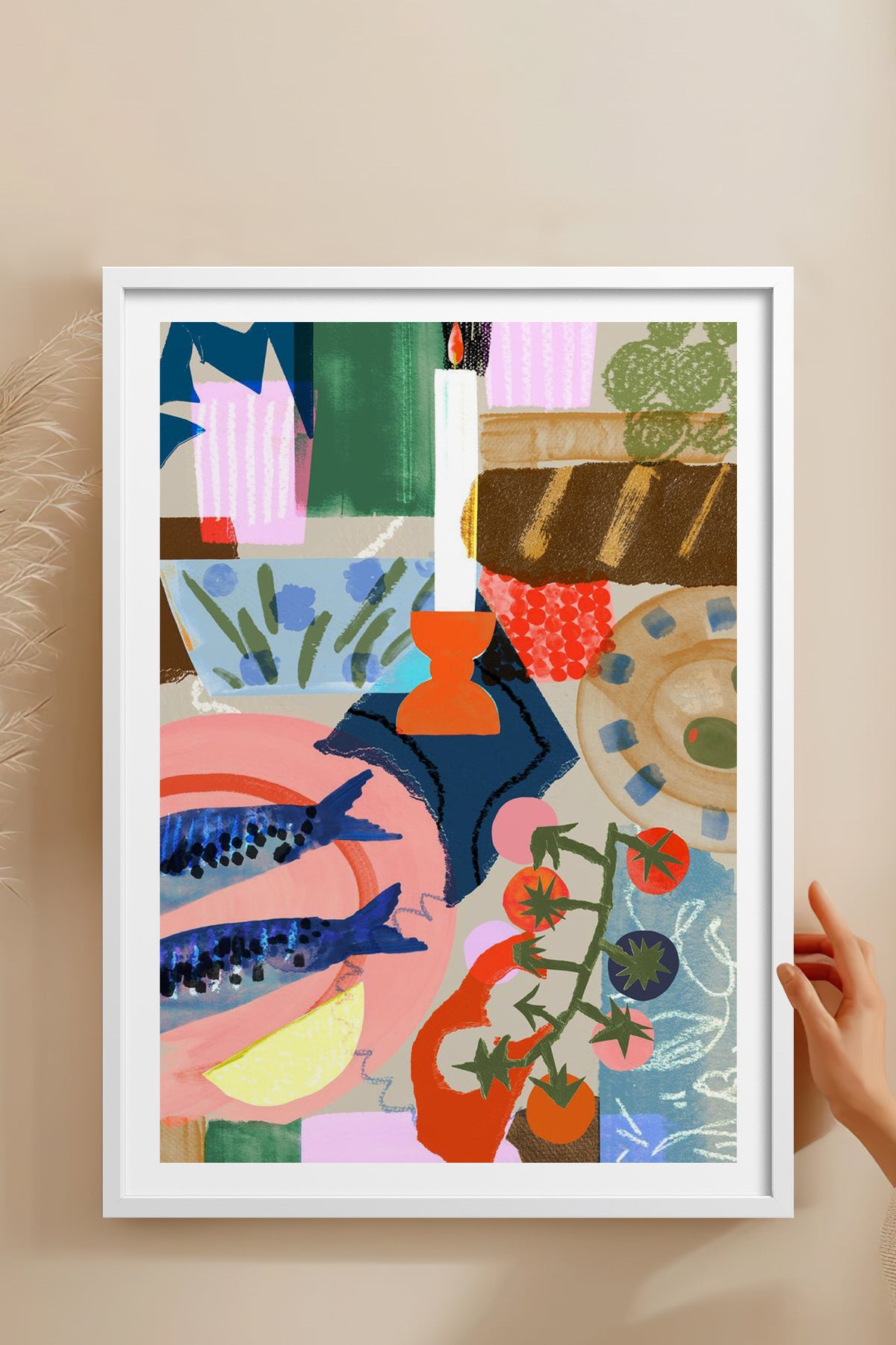 HOMEPACK Ahşap Çerçeveli Tablo Çerçeveli Poster Sanatsal Modern Duvar Dekoru TK-840