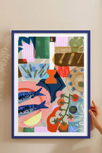 HOMEPACK Ahşap Çerçeveli Tablo Çerçeveli Poster Sanatsal Modern Duvar Dekoru TK-840