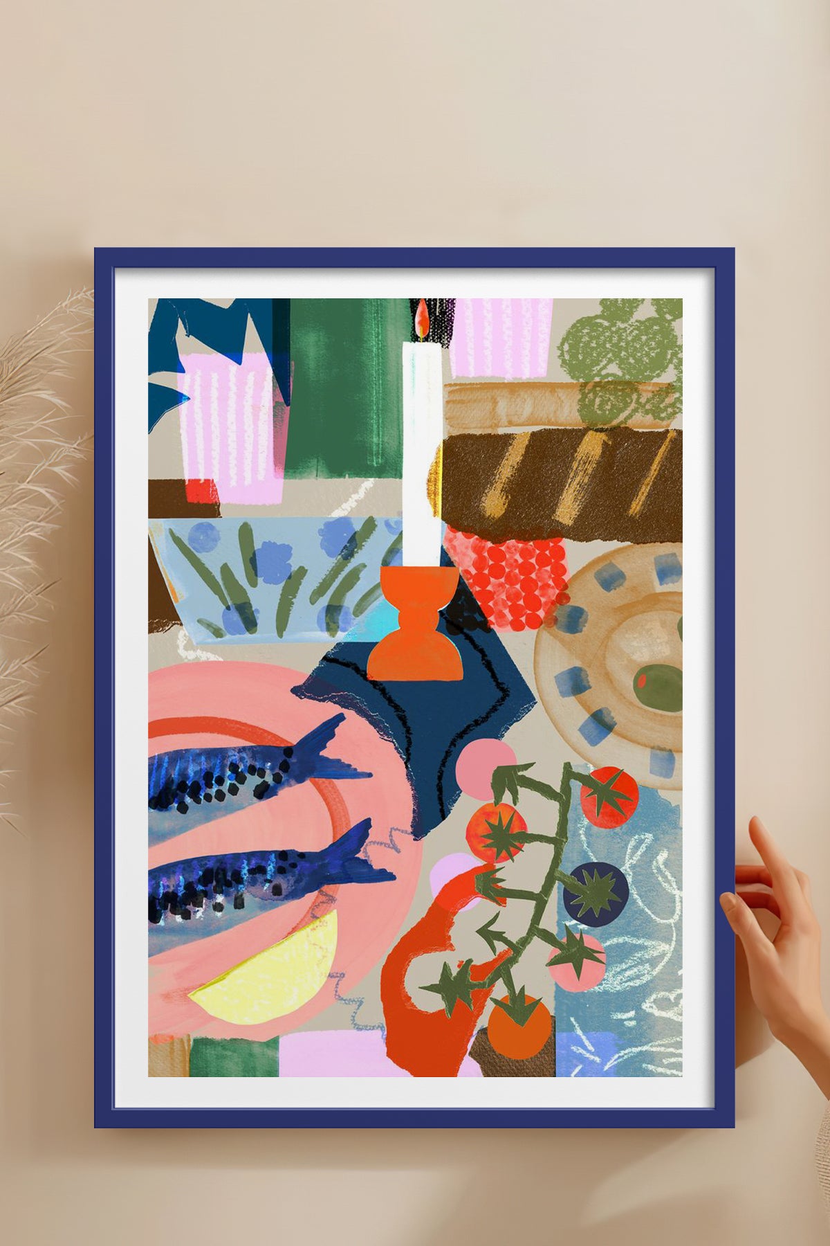 HOMEPACK Ahşap Çerçeveli Tablo Çerçeveli Poster Sanatsal Modern Duvar Dekoru TK-840