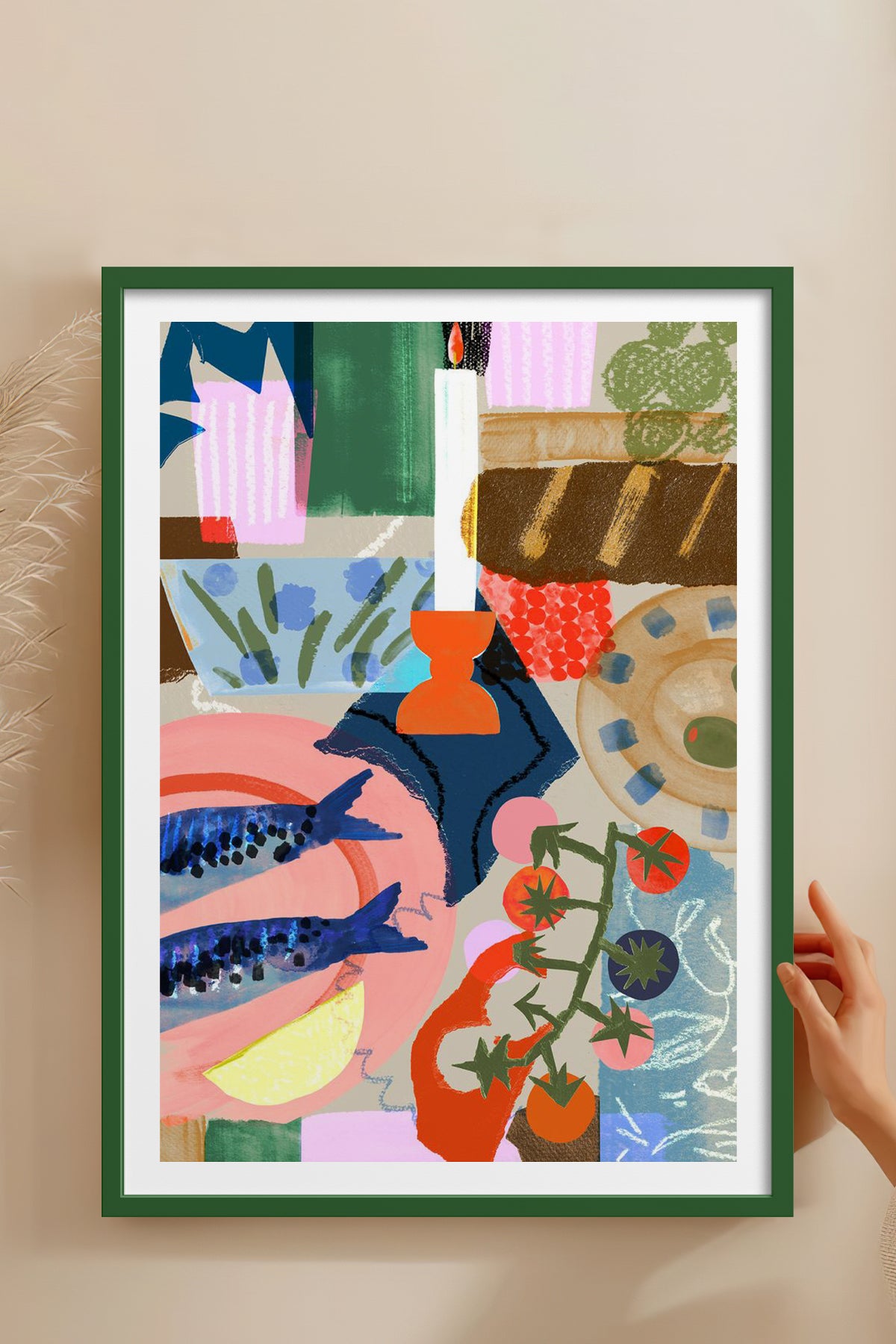 HOMEPACK Ahşap Çerçeveli Tablo Çerçeveli Poster Sanatsal Modern Duvar Dekoru TK-840