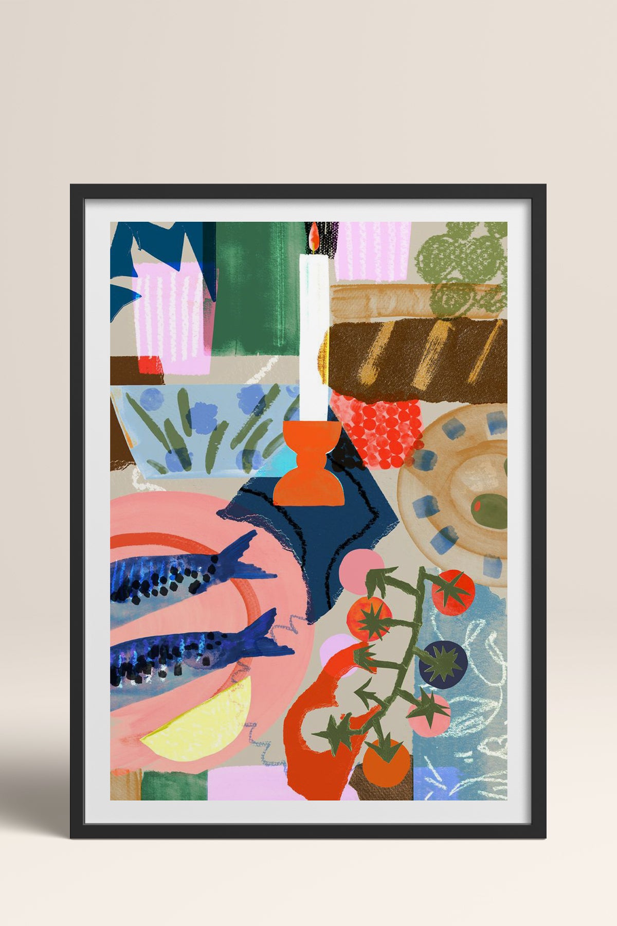 HOMEPACK Ahşap Çerçeveli Tablo Çerçeveli Poster Sanatsal Modern Duvar Dekoru TK-840