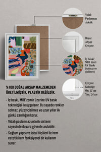HOMEPACK Ahşap Çerçeveli Tablo Çerçeveli Poster Sanatsal Modern Duvar Dekoru TK-840