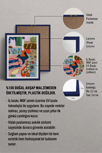 HOMEPACK Ahşap Çerçeveli Tablo Çerçeveli Poster Sanatsal Modern Duvar Dekoru TK-840