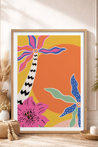 HOMEPACK Ahşap Çerçeveli Tablo Çerçeveli Poster Sanatsal Modern Duvar Dekoru TK-842
