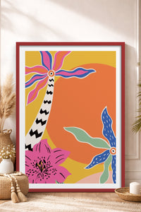 HOMEPACK Ahşap Çerçeveli Tablo Çerçeveli Poster Sanatsal Modern Duvar Dekoru TK-842