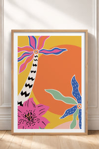 HOMEPACK Ahşap Çerçeveli Tablo Çerçeveli Poster Sanatsal Modern Duvar Dekoru TK-842