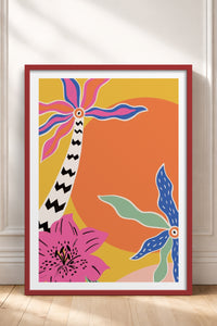 HOMEPACK Ahşap Çerçeveli Tablo Çerçeveli Poster Sanatsal Modern Duvar Dekoru TK-842