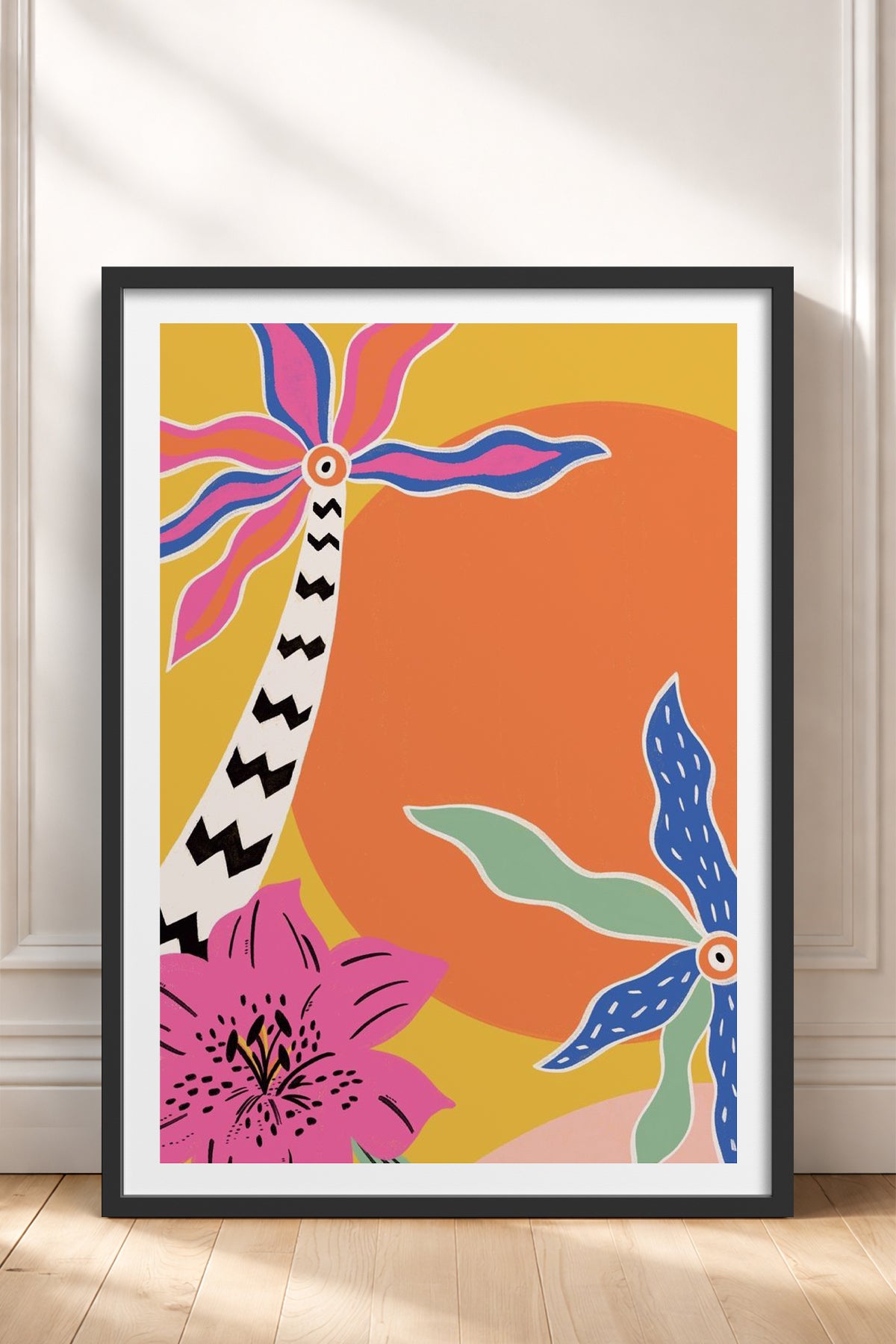 HOMEPACK Ahşap Çerçeveli Tablo Çerçeveli Poster Sanatsal Modern Duvar Dekoru TK-842