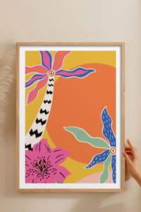 HOMEPACK Ahşap Çerçeveli Tablo Çerçeveli Poster Sanatsal Modern Duvar Dekoru TK-842
