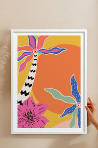 HOMEPACK Ahşap Çerçeveli Tablo Çerçeveli Poster Sanatsal Modern Duvar Dekoru TK-842