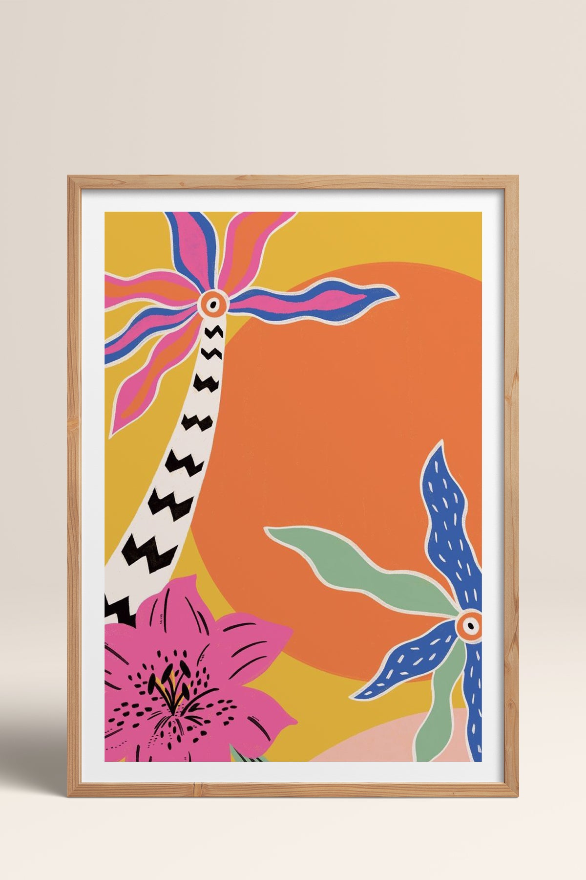 HOMEPACK Ahşap Çerçeveli Tablo Çerçeveli Poster Sanatsal Modern Duvar Dekoru TK-842