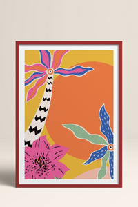 HOMEPACK Ahşap Çerçeveli Tablo Çerçeveli Poster Sanatsal Modern Duvar Dekoru TK-842