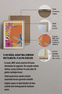 HOMEPACK Ahşap Çerçeveli Tablo Çerçeveli Poster Sanatsal Modern Duvar Dekoru TK-842