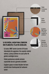HOMEPACK Ahşap Çerçeveli Tablo Çerçeveli Poster Sanatsal Modern Duvar Dekoru TK-842