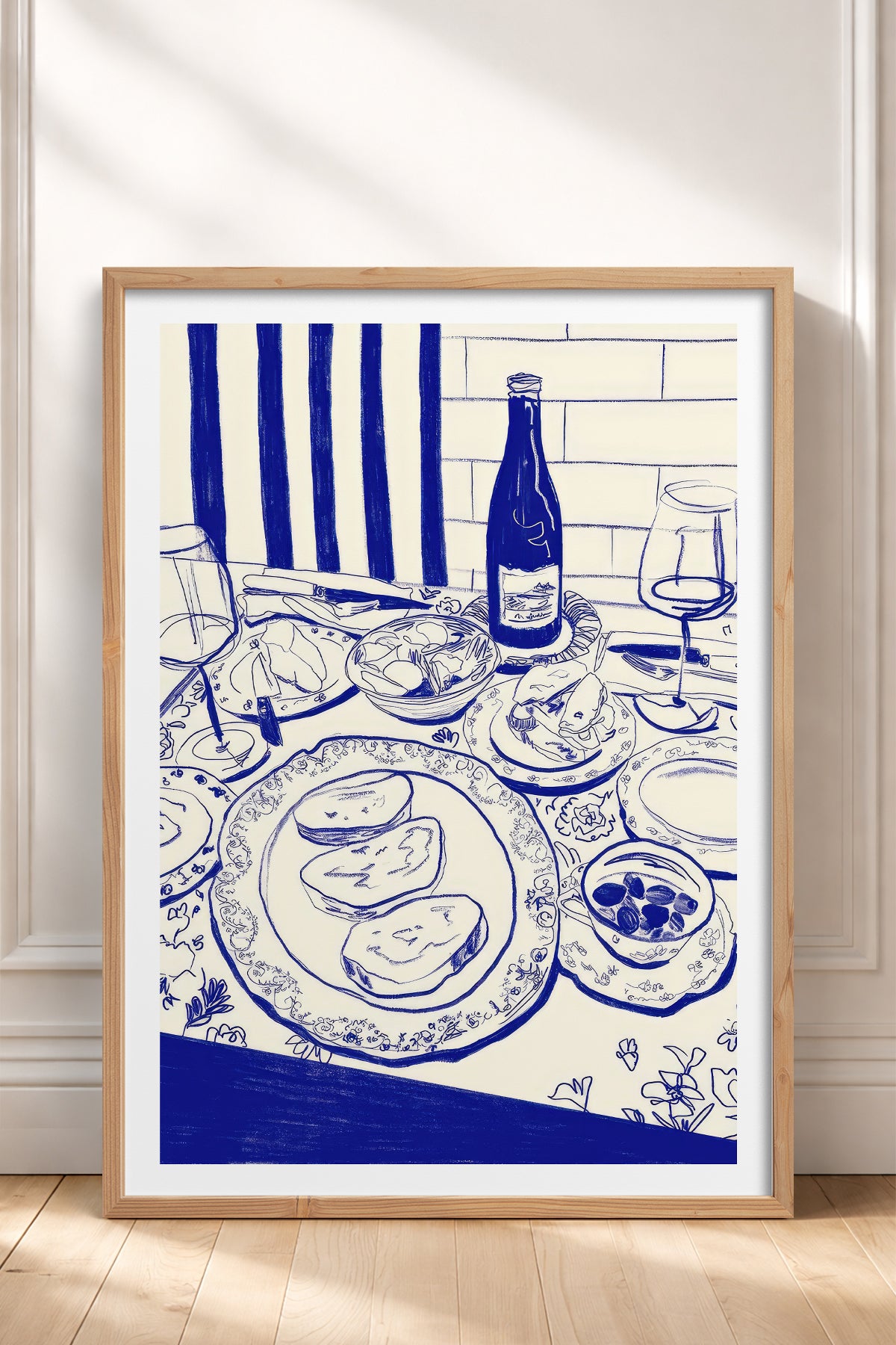 HOMEPACK Ahşap Çerçeveli Tablo Çerçeveli Poster Sanatsal Modern Duvar Dekoru TK-843