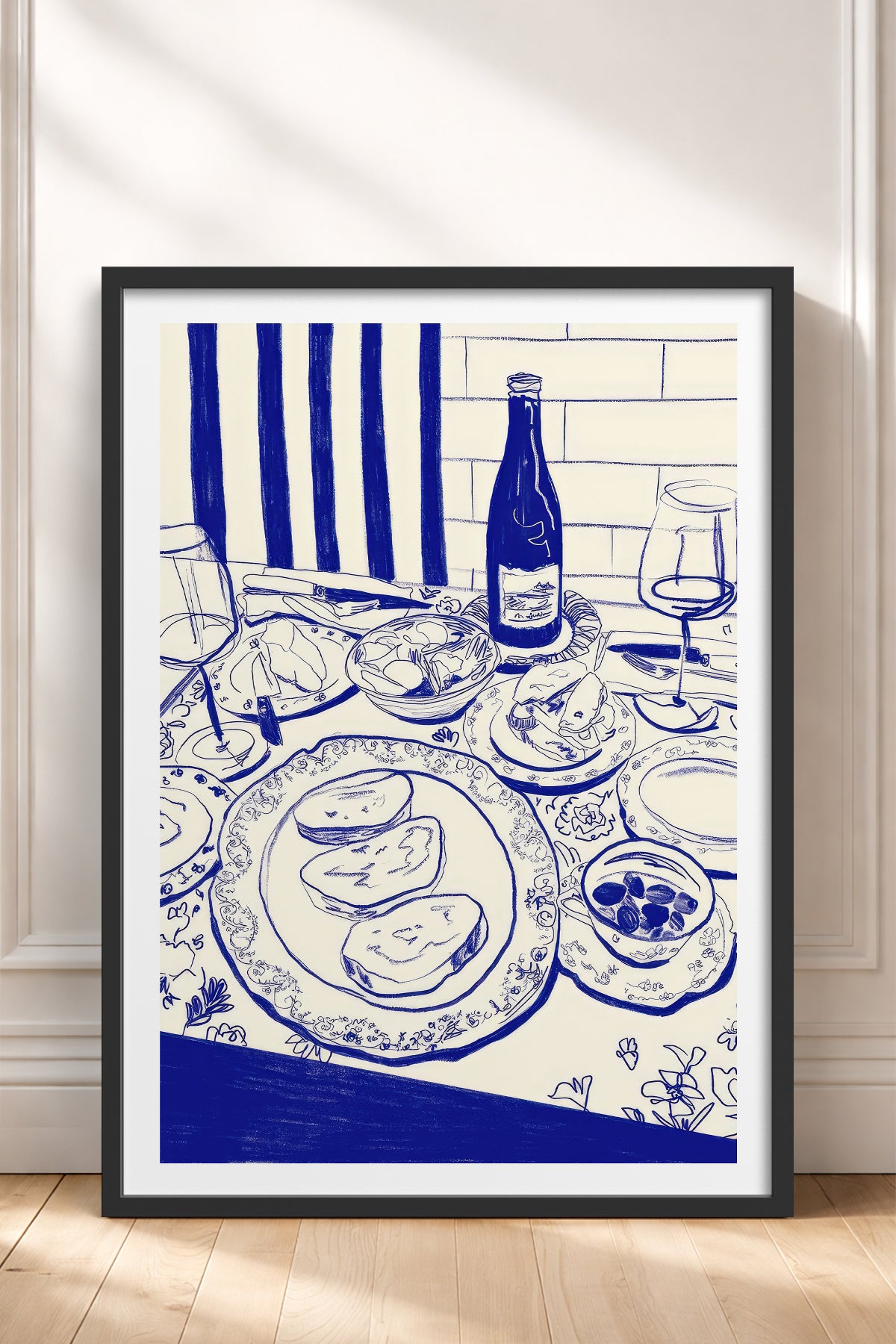 HOMEPACK Ahşap Çerçeveli Tablo Çerçeveli Poster Sanatsal Modern Duvar Dekoru TK-843