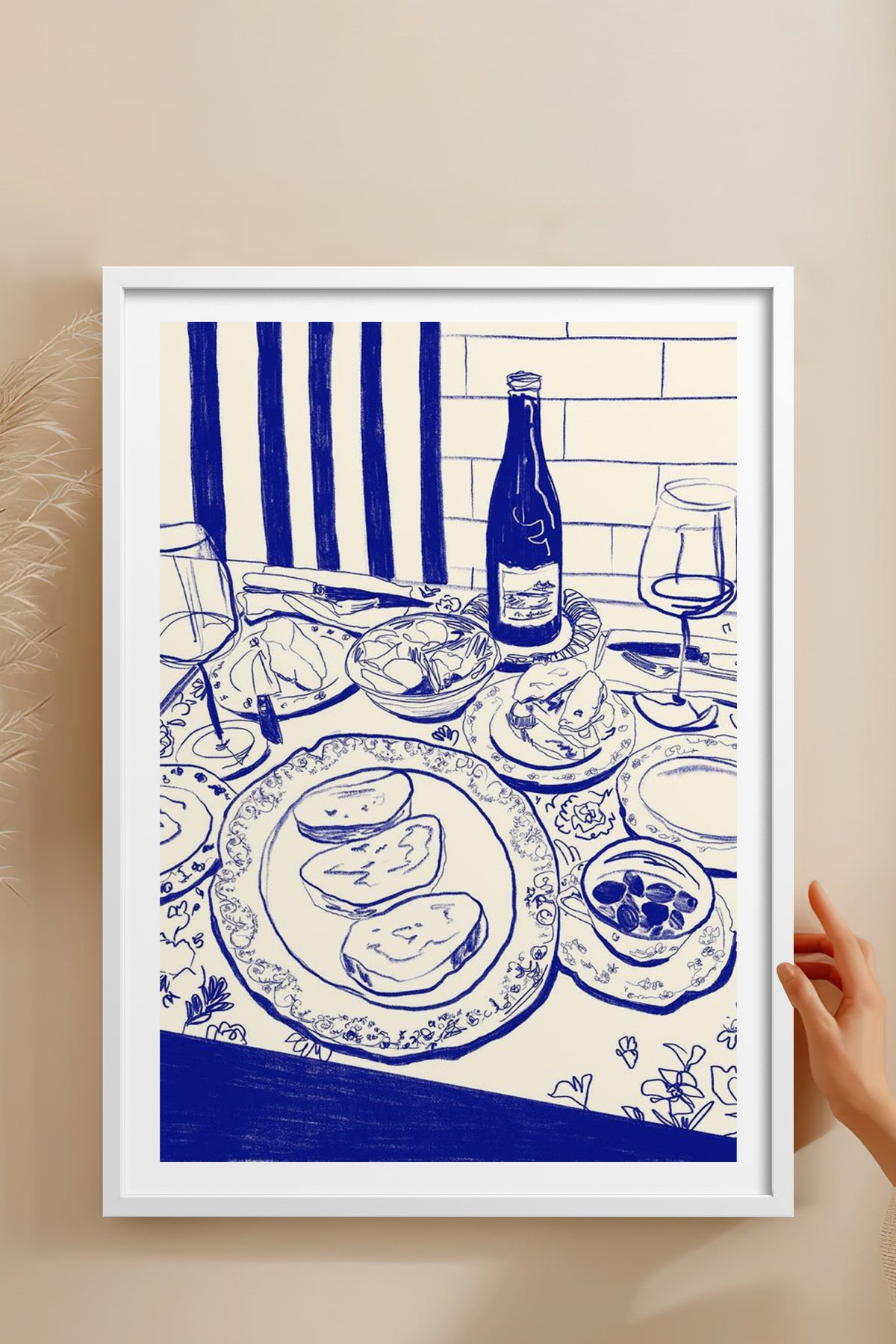 HOMEPACK Ahşap Çerçeveli Tablo Çerçeveli Poster Sanatsal Modern Duvar Dekoru TK-843