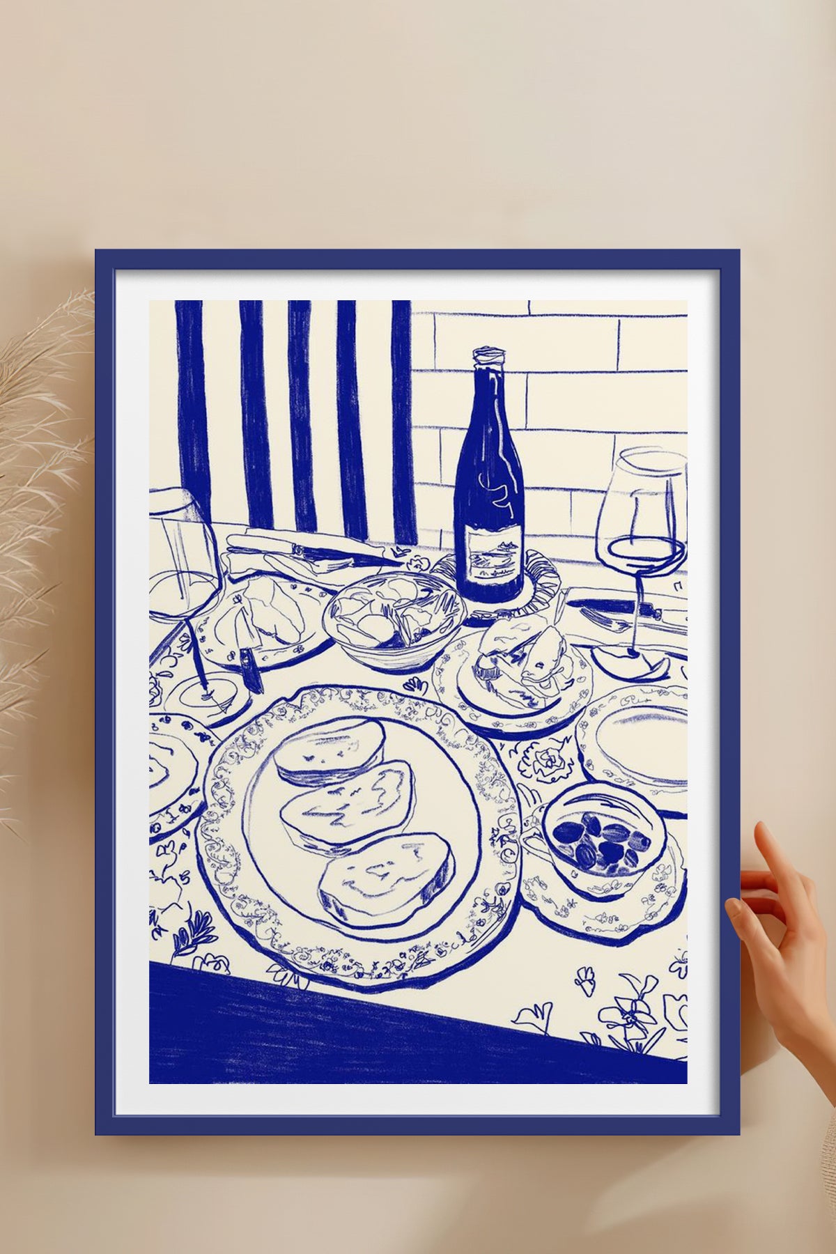 HOMEPACK Ahşap Çerçeveli Tablo Çerçeveli Poster Sanatsal Modern Duvar Dekoru TK-843