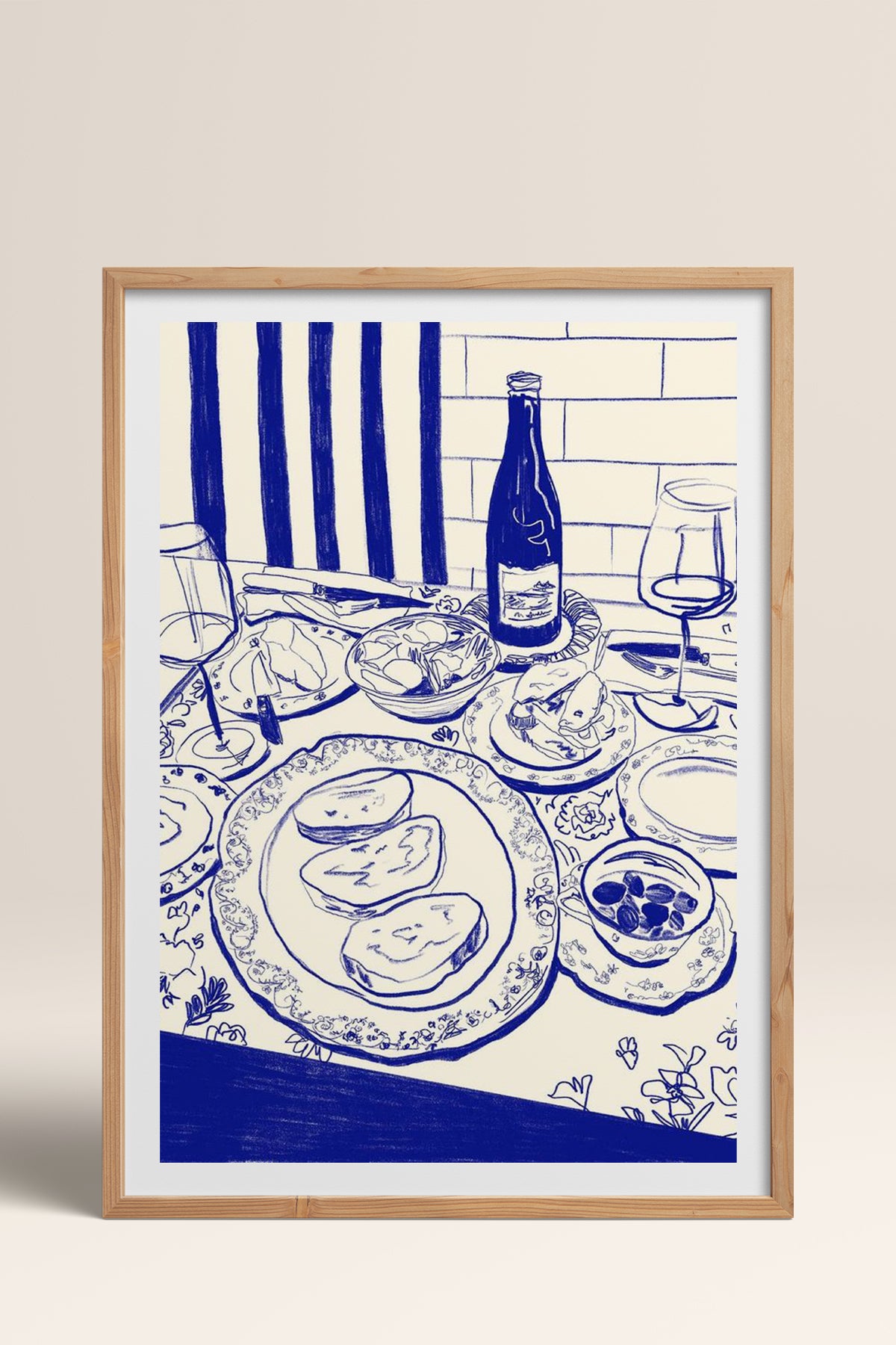 HOMEPACK Ahşap Çerçeveli Tablo Çerçeveli Poster Sanatsal Modern Duvar Dekoru TK-843