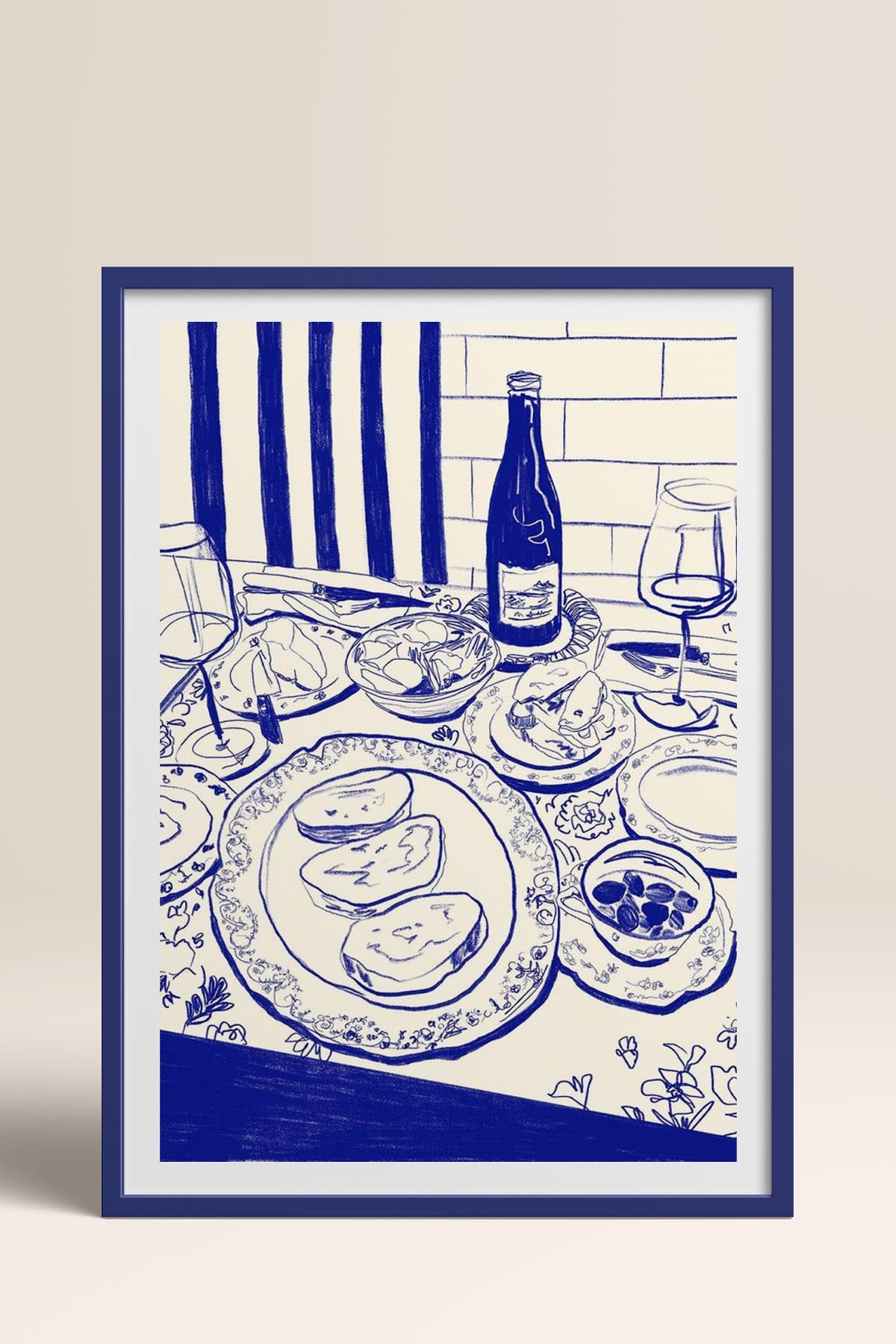 HOMEPACK Ahşap Çerçeveli Tablo Çerçeveli Poster Sanatsal Modern Duvar Dekoru TK-843