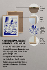 HOMEPACK Ahşap Çerçeveli Tablo Çerçeveli Poster Sanatsal Modern Duvar Dekoru TK-843