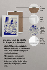 HOMEPACK Ahşap Çerçeveli Tablo Çerçeveli Poster Sanatsal Modern Duvar Dekoru TK-843