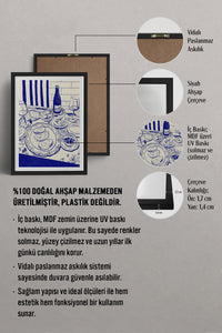 HOMEPACK Ahşap Çerçeveli Tablo Çerçeveli Poster Sanatsal Modern Duvar Dekoru TK-843