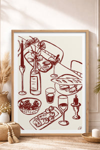 HOMEPACK Ahşap Çerçeveli Tablo Çerçeveli Poster Sanatsal Modern Duvar Dekoru TK-844