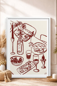 HOMEPACK Ahşap Çerçeveli Tablo Çerçeveli Poster Sanatsal Modern Duvar Dekoru TK-844