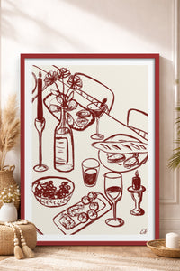 HOMEPACK Ahşap Çerçeveli Tablo Çerçeveli Poster Sanatsal Modern Duvar Dekoru TK-844