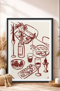 HOMEPACK Ahşap Çerçeveli Tablo Çerçeveli Poster Sanatsal Modern Duvar Dekoru TK-844