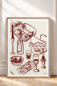 HOMEPACK Ahşap Çerçeveli Tablo Çerçeveli Poster Sanatsal Modern Duvar Dekoru TK-844