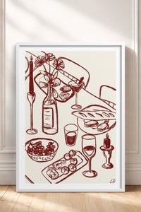 HOMEPACK Ahşap Çerçeveli Tablo Çerçeveli Poster Sanatsal Modern Duvar Dekoru TK-844