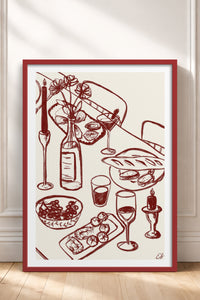 HOMEPACK Ahşap Çerçeveli Tablo Çerçeveli Poster Sanatsal Modern Duvar Dekoru TK-844