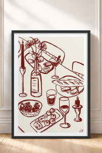 HOMEPACK Ahşap Çerçeveli Tablo Çerçeveli Poster Sanatsal Modern Duvar Dekoru TK-844