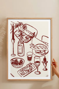 HOMEPACK Ahşap Çerçeveli Tablo Çerçeveli Poster Sanatsal Modern Duvar Dekoru TK-844