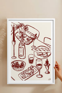 HOMEPACK Ahşap Çerçeveli Tablo Çerçeveli Poster Sanatsal Modern Duvar Dekoru TK-844