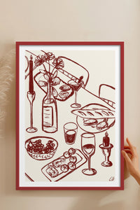 HOMEPACK Ahşap Çerçeveli Tablo Çerçeveli Poster Sanatsal Modern Duvar Dekoru TK-844