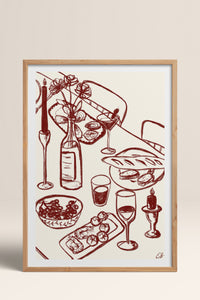 HOMEPACK Ahşap Çerçeveli Tablo Çerçeveli Poster Sanatsal Modern Duvar Dekoru TK-844
