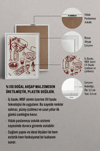 HOMEPACK Ahşap Çerçeveli Tablo Çerçeveli Poster Sanatsal Modern Duvar Dekoru TK-844