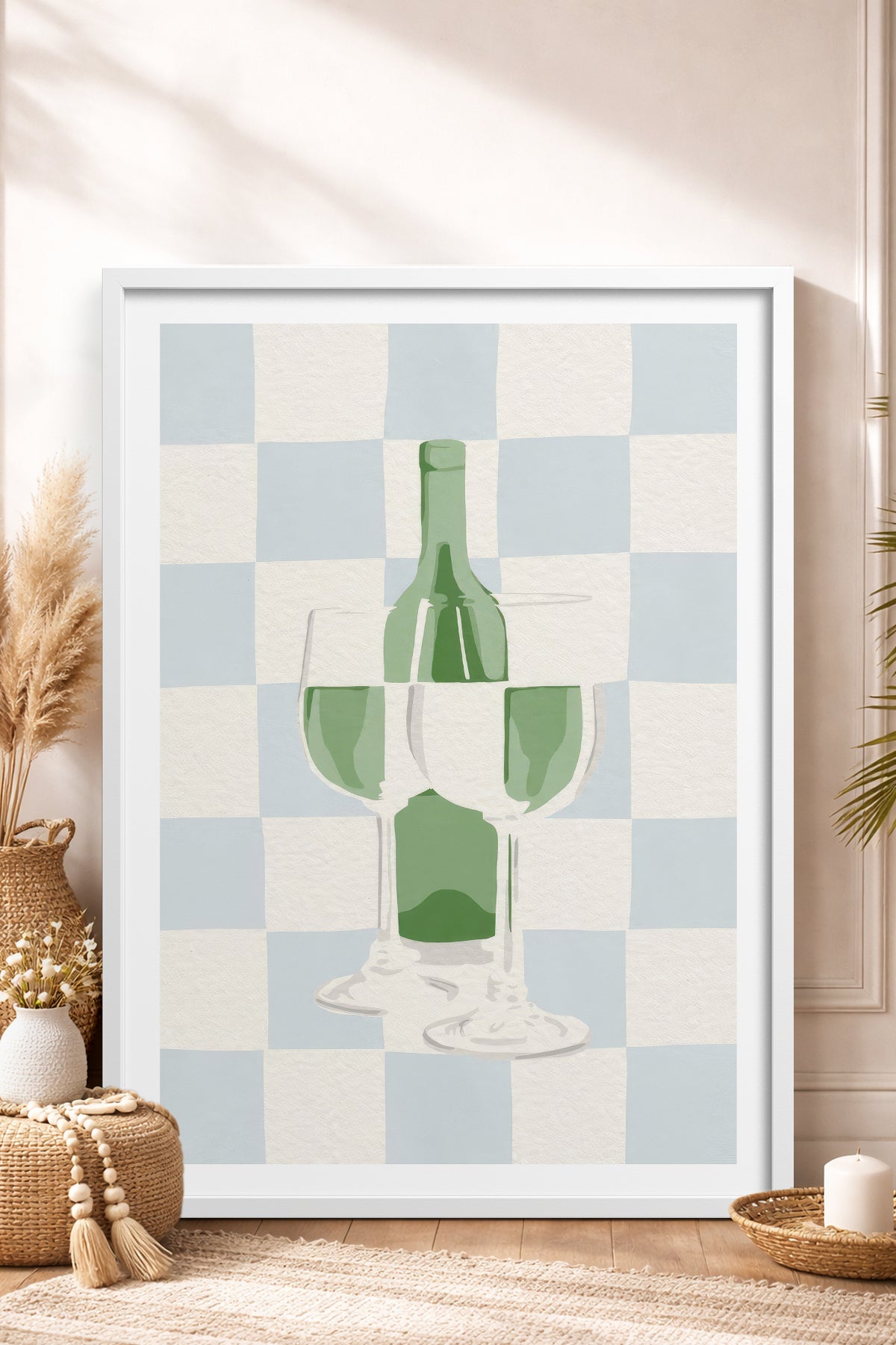 HOMEPACK Ahşap Çerçeveli Tablo Çerçeveli Poster Sanatsal Modern Duvar Dekoru TK-845