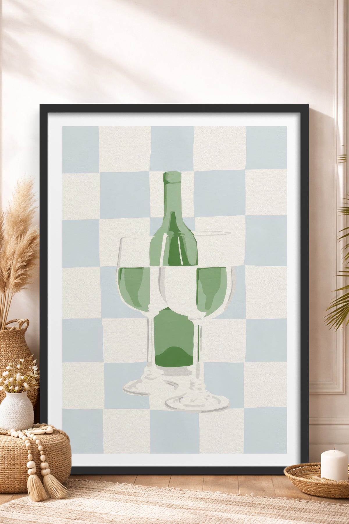 HOMEPACK Ahşap Çerçeveli Tablo Çerçeveli Poster Sanatsal Modern Duvar Dekoru TK-845